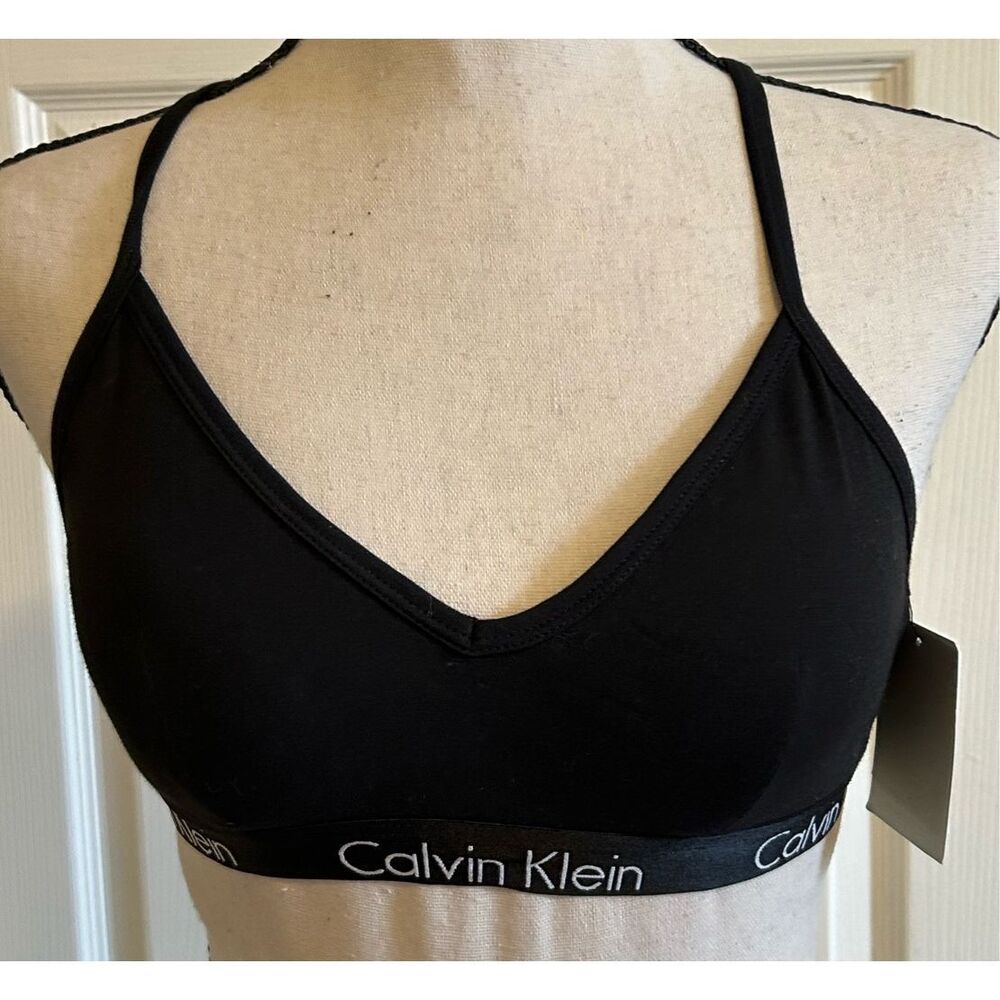Calvin Klein Black Logo Elastic Bralette